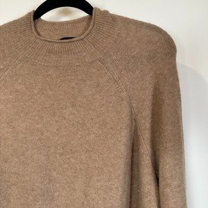 J. Crew - Heathered Beige Knit Mock Turleneck Sweater - M